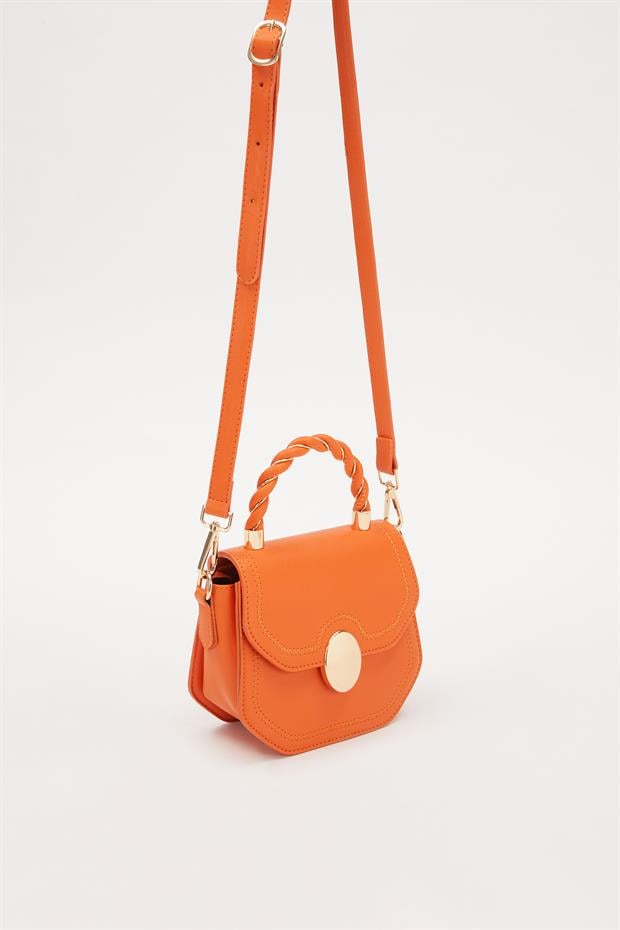 Turuncu Burgu Tasarım El Çantası