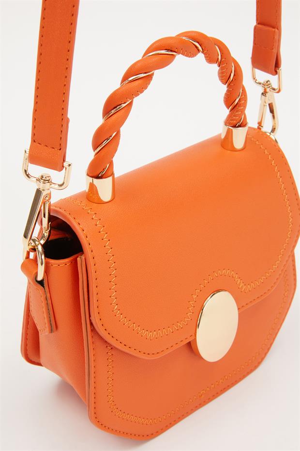 Turuncu Burgu Tasarım El Çantası
