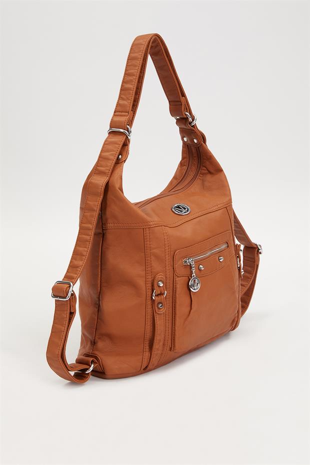 Turuncu Cepcik Gözlü Omuz Çantası