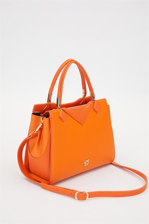 Turuncu Cift Gizli Gozlu El Çantası