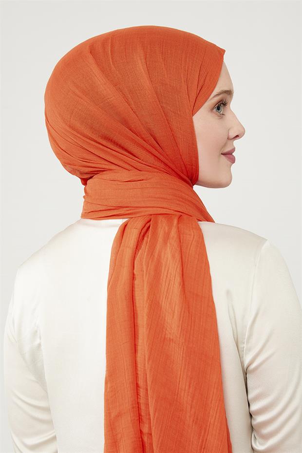 Turuncu Düz Hawai Şal