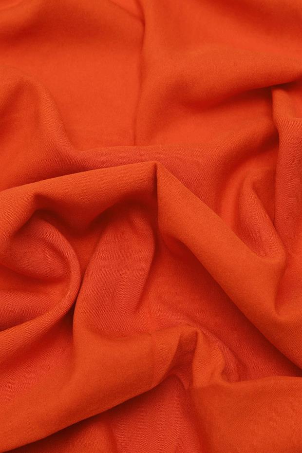 Turuncu Pamuk Cazz Kare Eşarp