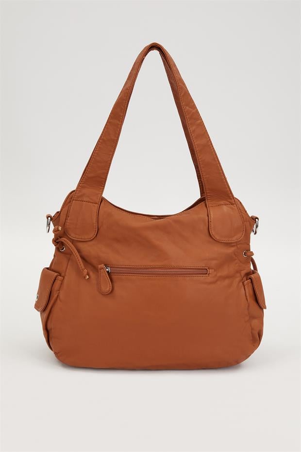 Turuncu Sırma Desen Omuz Çantası