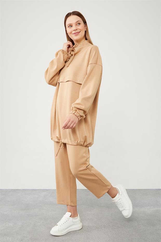 Vizon Boyunu Ayarlanabilir İp Detaylı Spor Takım