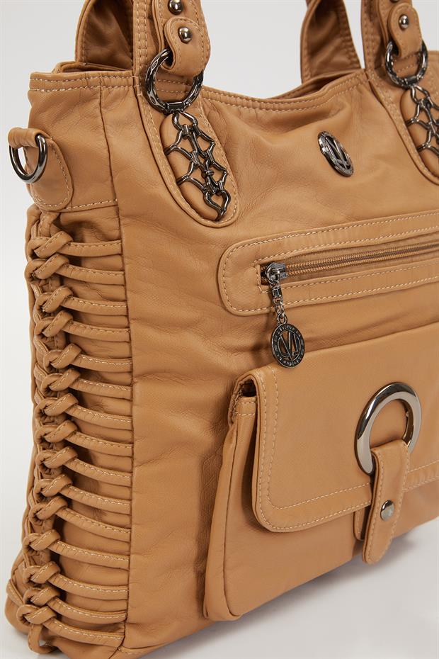 Vizon Düğüm Detaylı Omuz Çantası