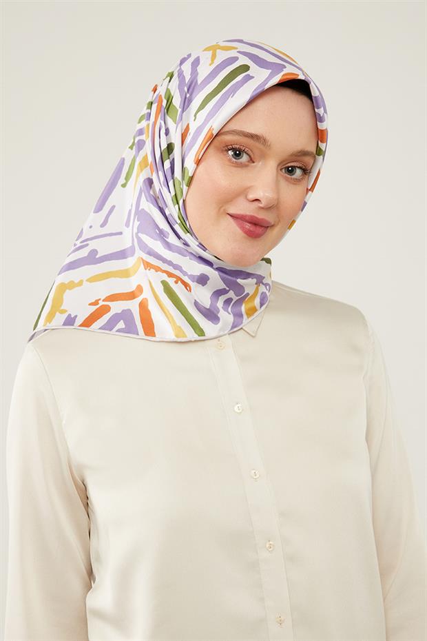 Vizon Fırça Desen Twill Eşarp