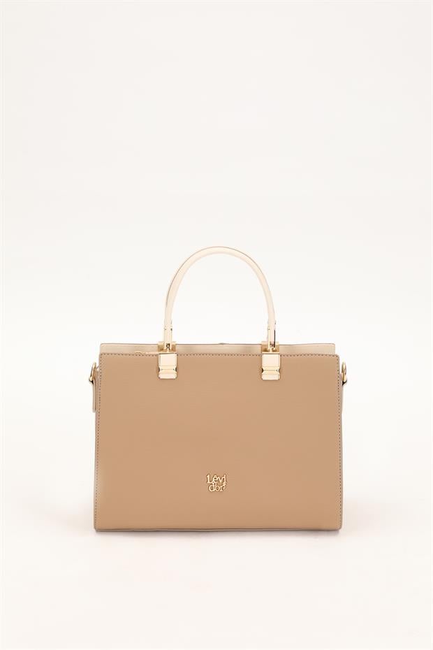 Vizon - Krem Çok Gözlü El Çantası