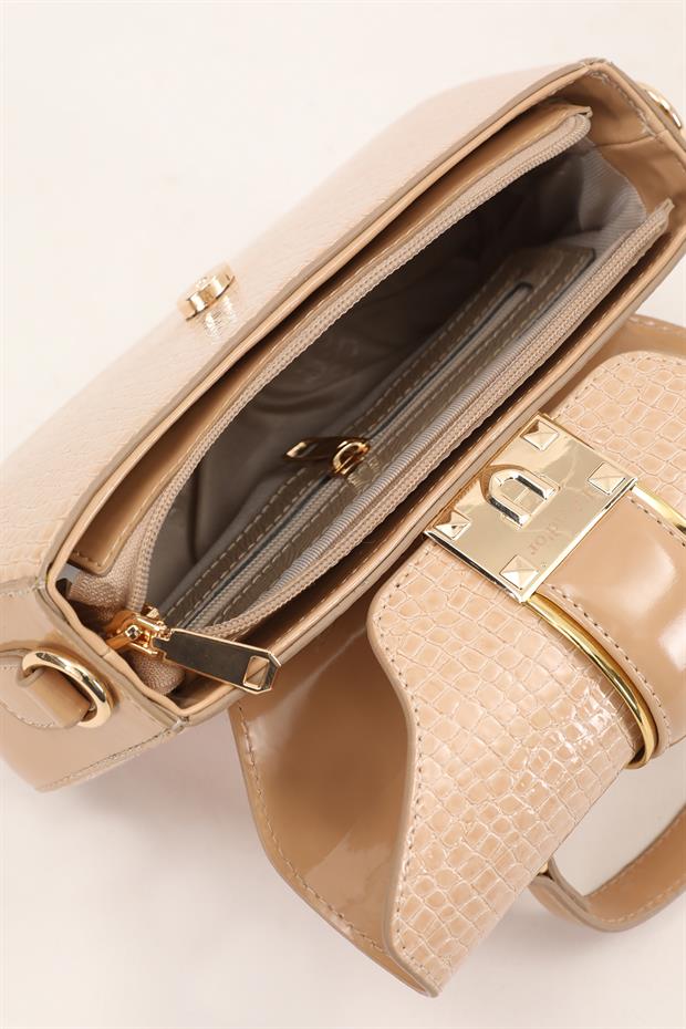 Vizon Kroko Desen El Çantası