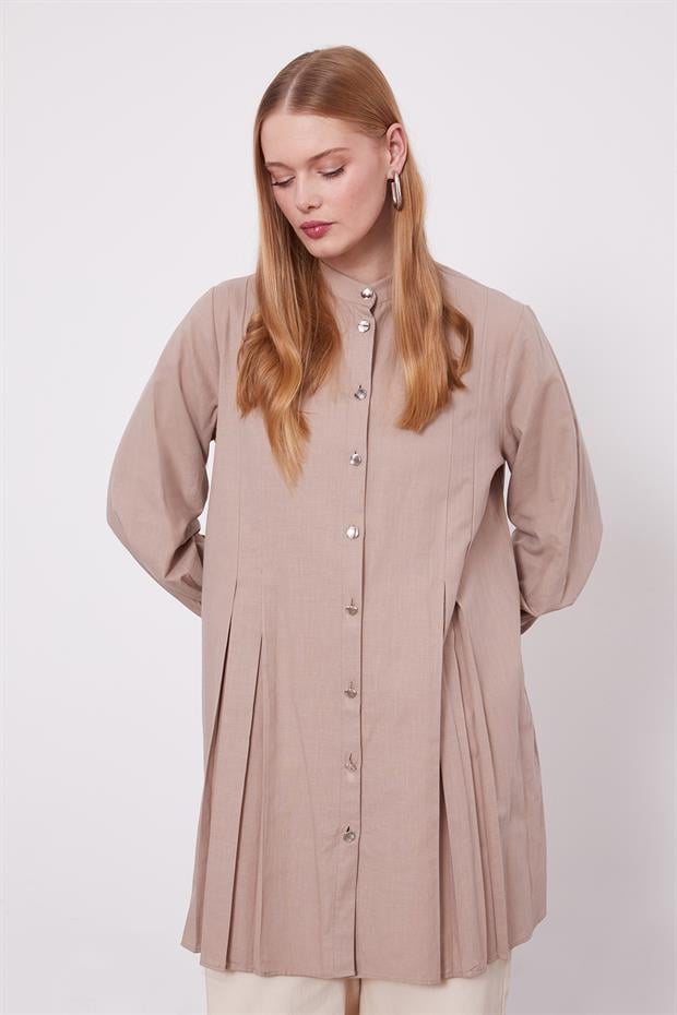 Vizon Piliseli Melanj Gömlek