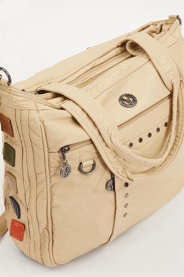 Vizon Renk Detaylı Omuz Çantası