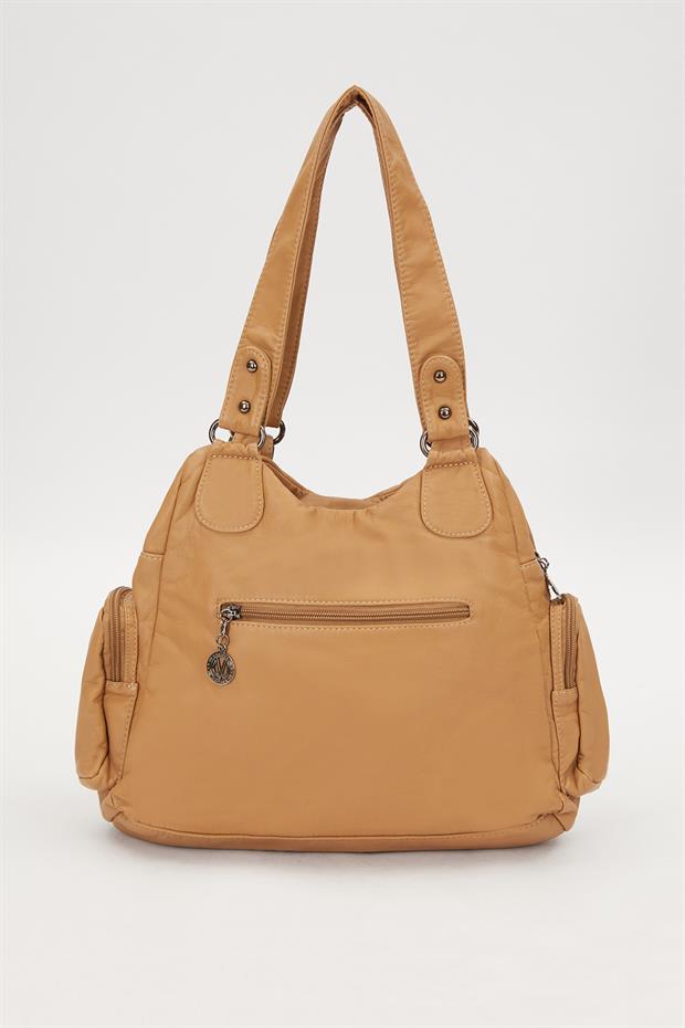 Vizon Metal Zımba Detay Omuz Çantası