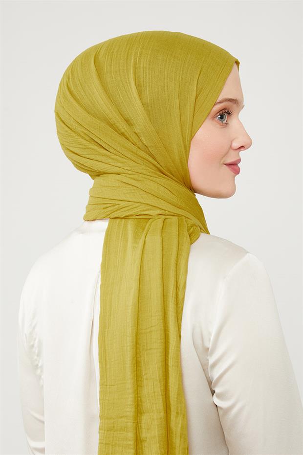 Yağ Yeşili Düz Hawai Şal