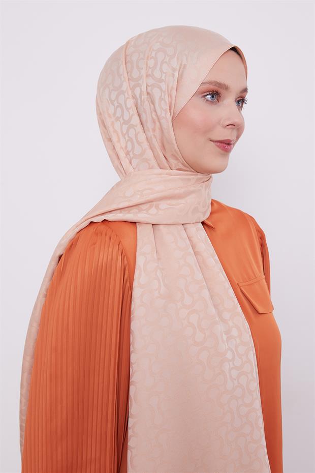 Yavruağzı S Desen Blue Jakar Şal