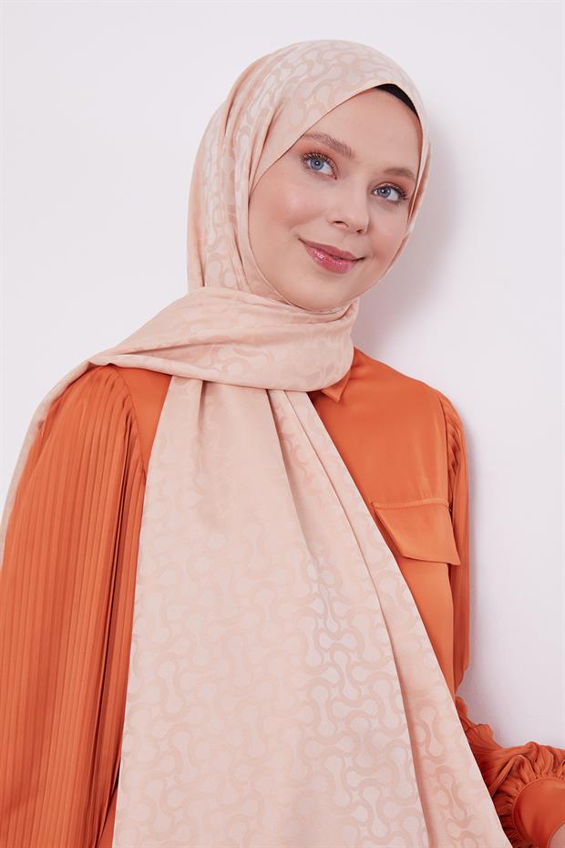 Yavruağzı S Desen Blue Jakar Şal