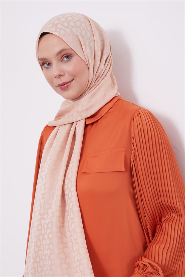 Yavruağzı S Desen Blue Jakar Şal