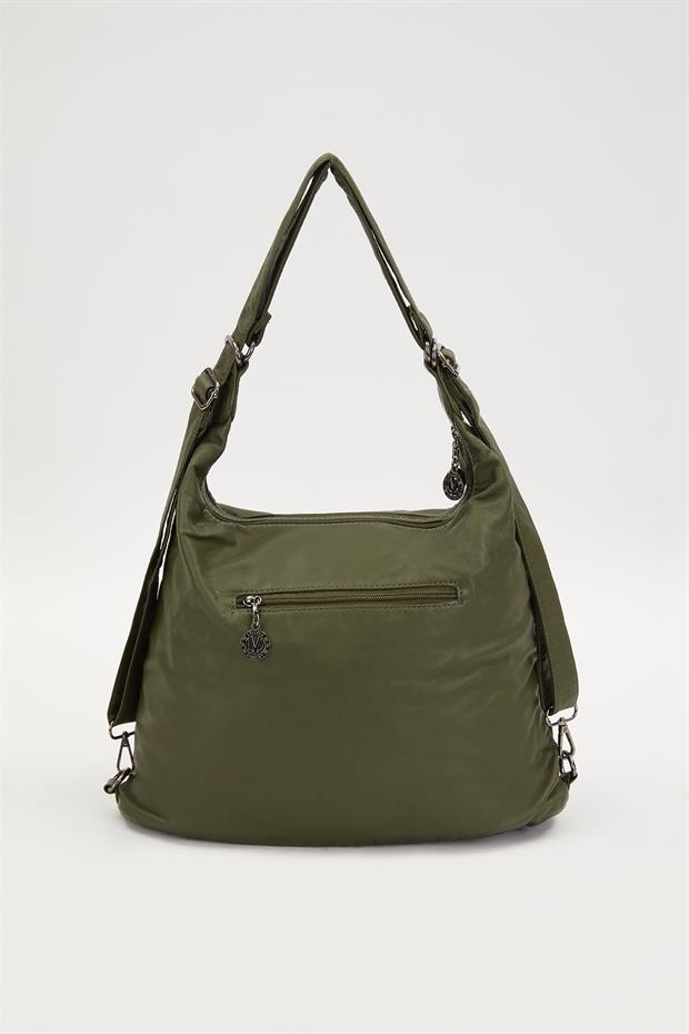 Yeşil Çok Cepli Omuz Çantası