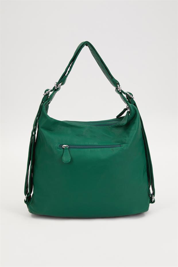 Yeşil Cepcik Gözlü Omuz Çantası