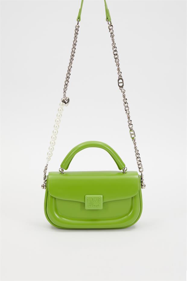 Yeşil İnci Askılı Omuz Çantası