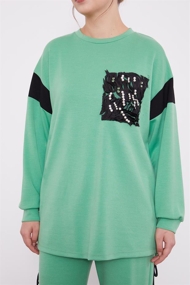 Yeşil İnci Detaylı Spor Takım