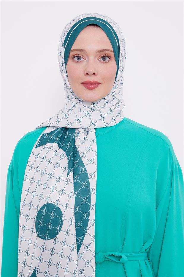 Yeşil L Desen Love Şal