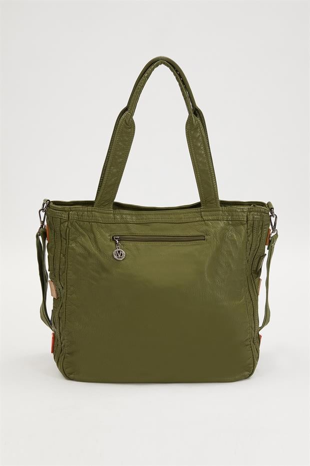 Yeşil Renk Detaylı Omuz Çantası