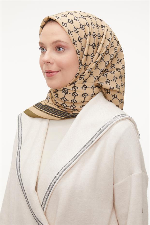 Yosun Yeşili L Desen Aura Eşarp