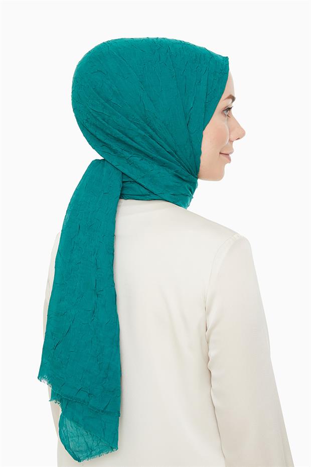 Zümrüt Yeşili Bambu Kraş Şal