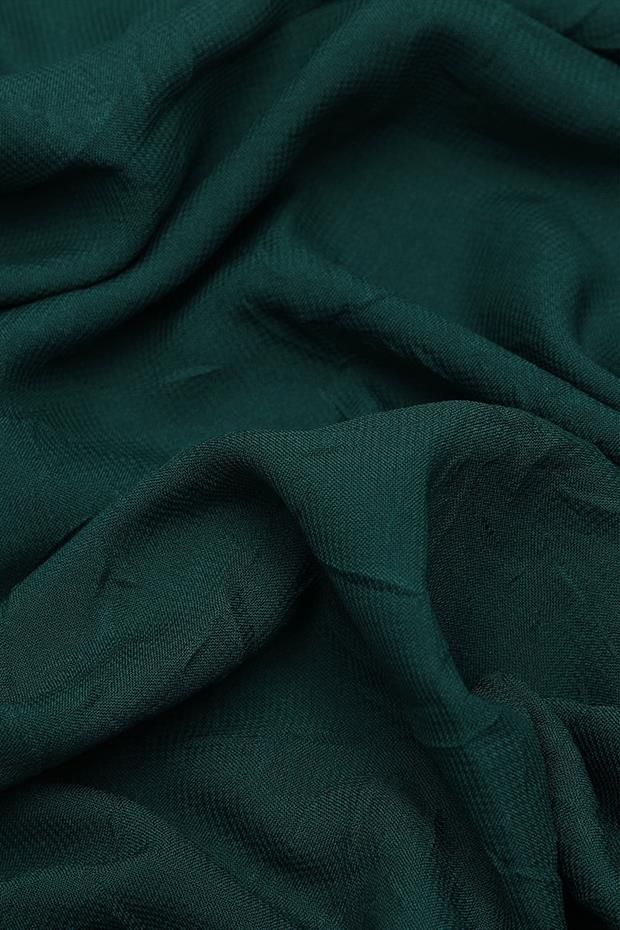 Zümrüt Yeşili Kraş Şifon Eşarp