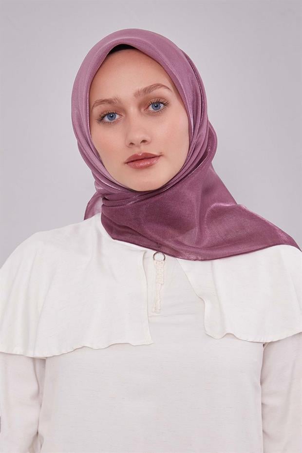 Leylak Çift Renk Kehribar Eşarp