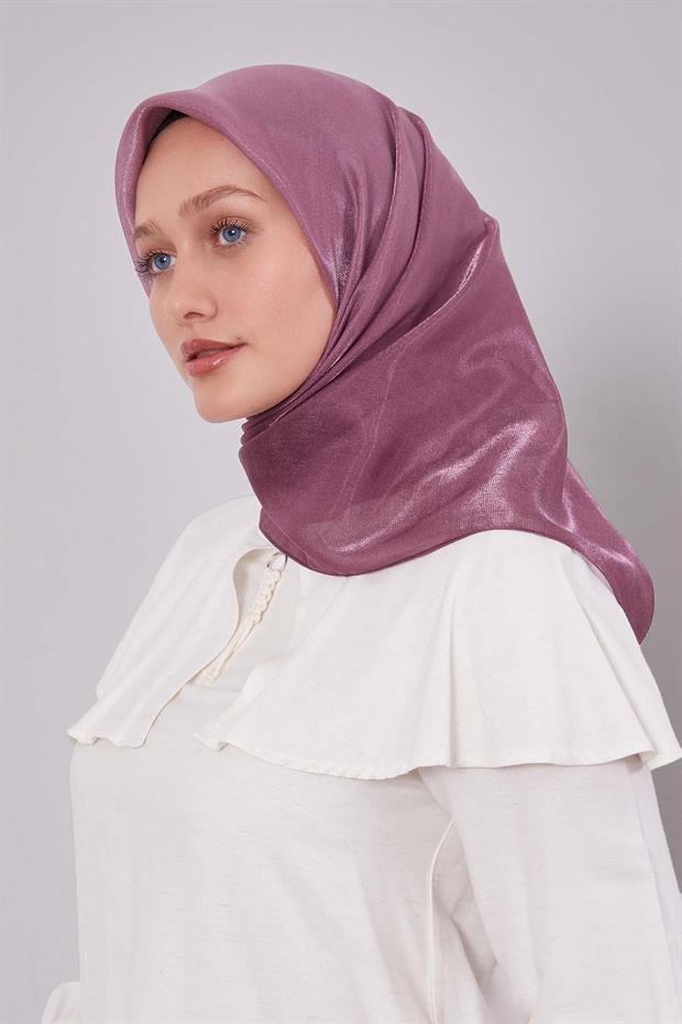 Leylak Çift Renk Kehribar Eşarp