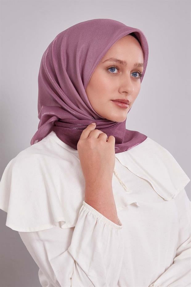 Leylak Çift Renk Kehribar Eşarp