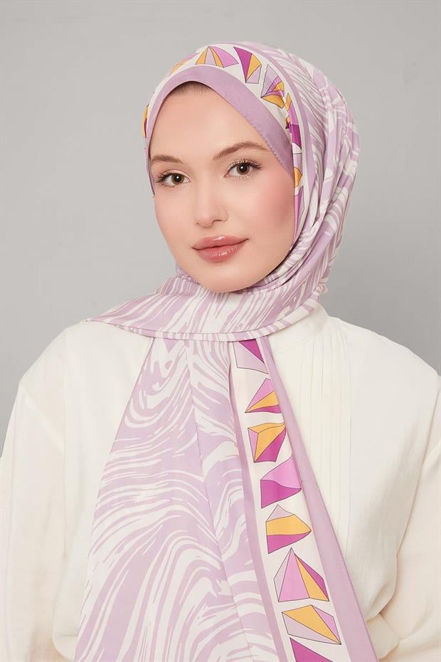 Leylak Zebra Desen Club Şal