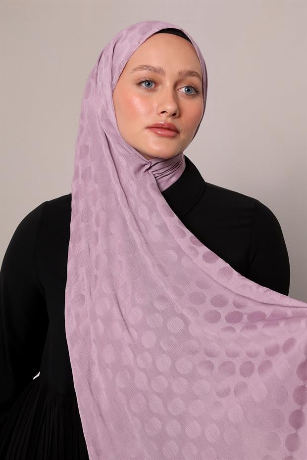 Lila Benek Desenli Jakar Capri Şal