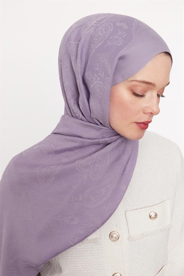 Lila Hint Desen Grazia Şal