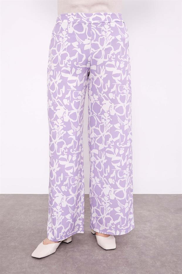 Lila Kimono Pantolon Takım