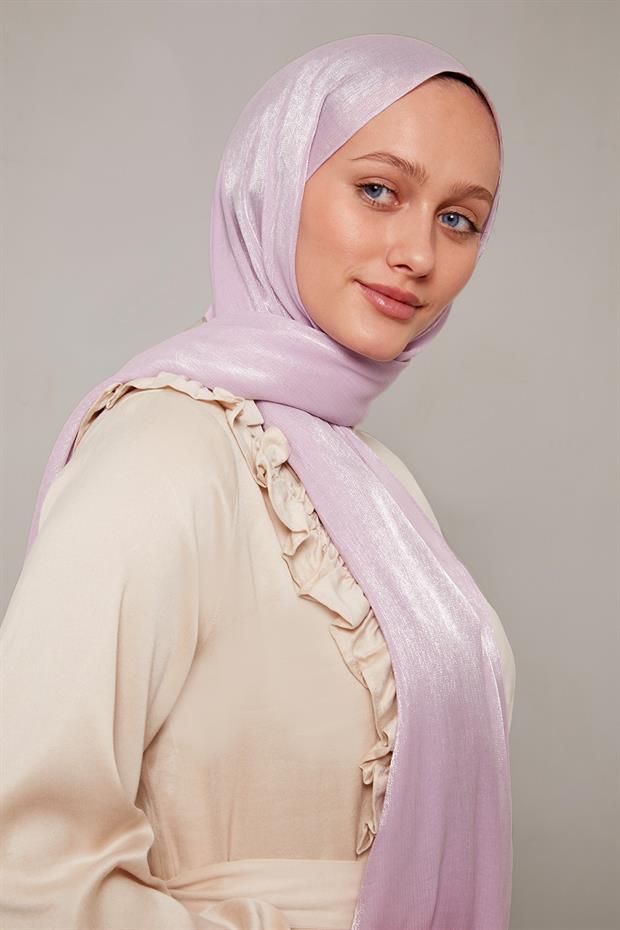 Lila Kristal Abiye Şal