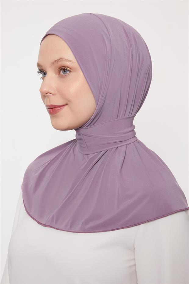 Lila Pratik Spor Çıtçıt Şal Bone