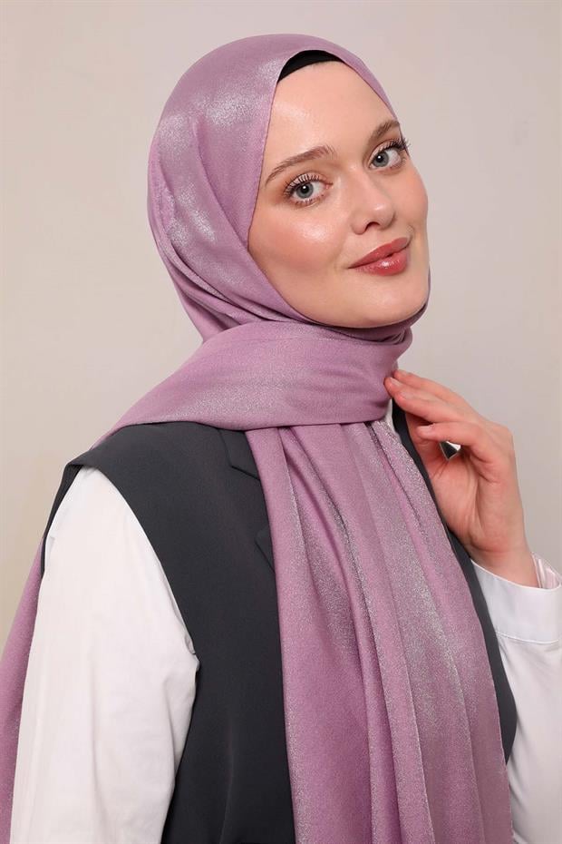 Lila Simli Bodrum Şal