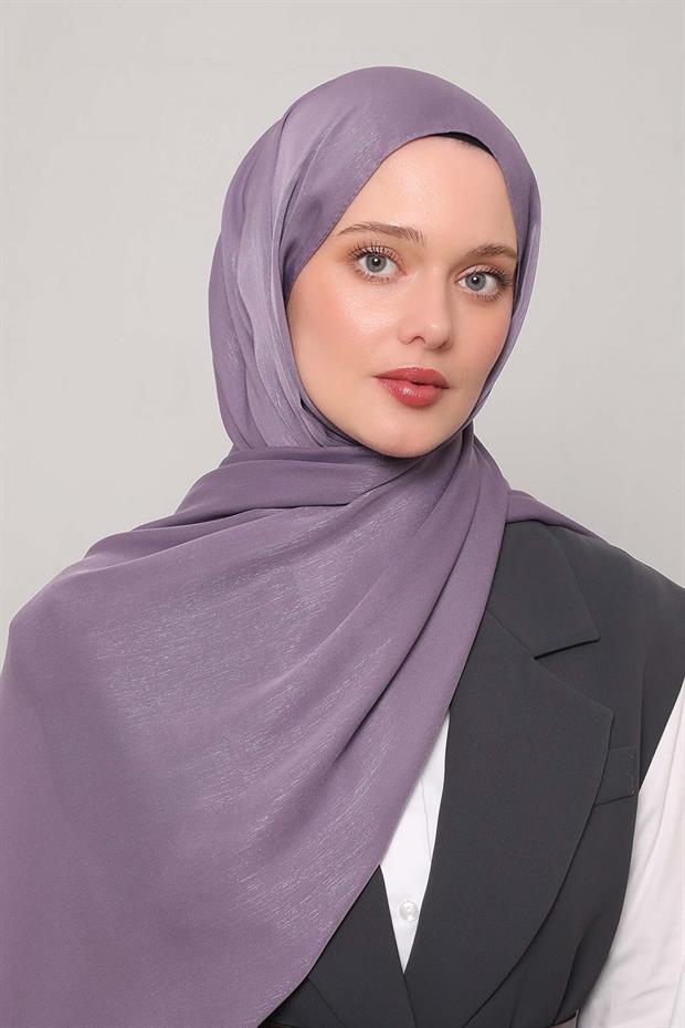 Lila Simli Elmas Şal