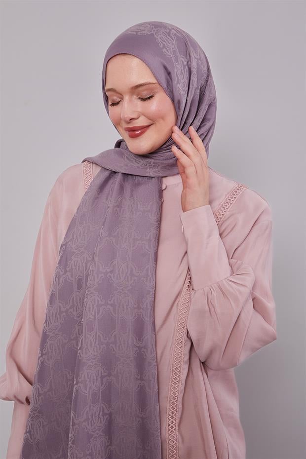 Lila Tuğra Desen Grazia Şal