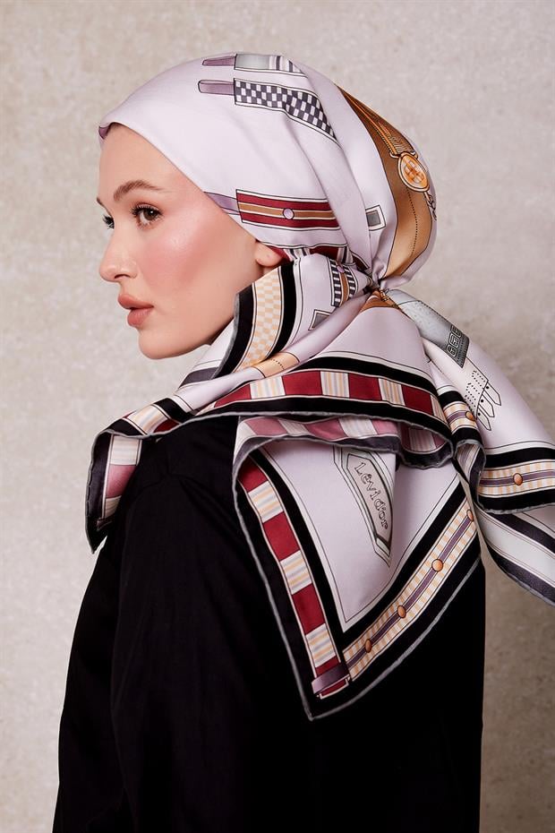 Lila Twill İpek Eşarp Lunera Koleksiyonu