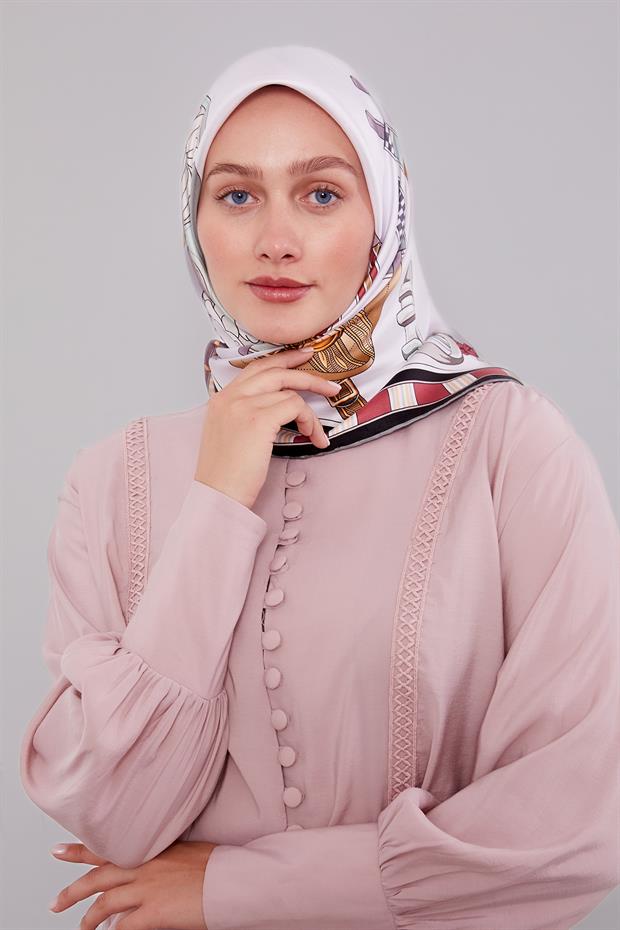 Lila Twill İpek Eşarp Lunera Koleksiyonu