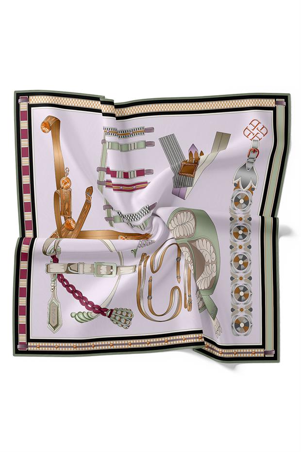 Lila Twill İpek Eşarp Lunera Koleksiyonu