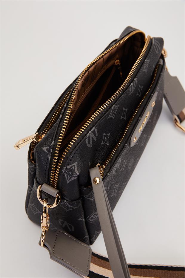 Mavi Çizgi Kuşaklı Omuz Çantası