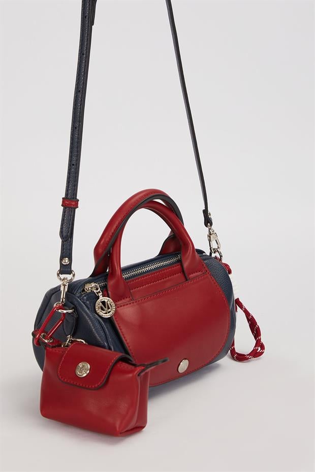 Mavi Çok Renkli El Çantası