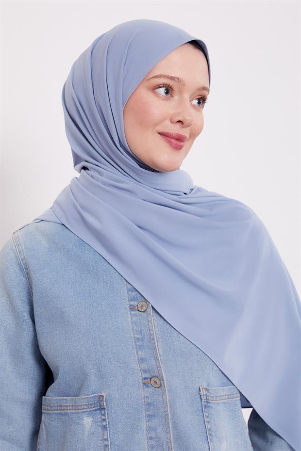 Mavi Düz Sandy Şal