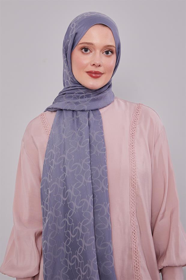 Mavi Geometrik Desen Grazia Şal