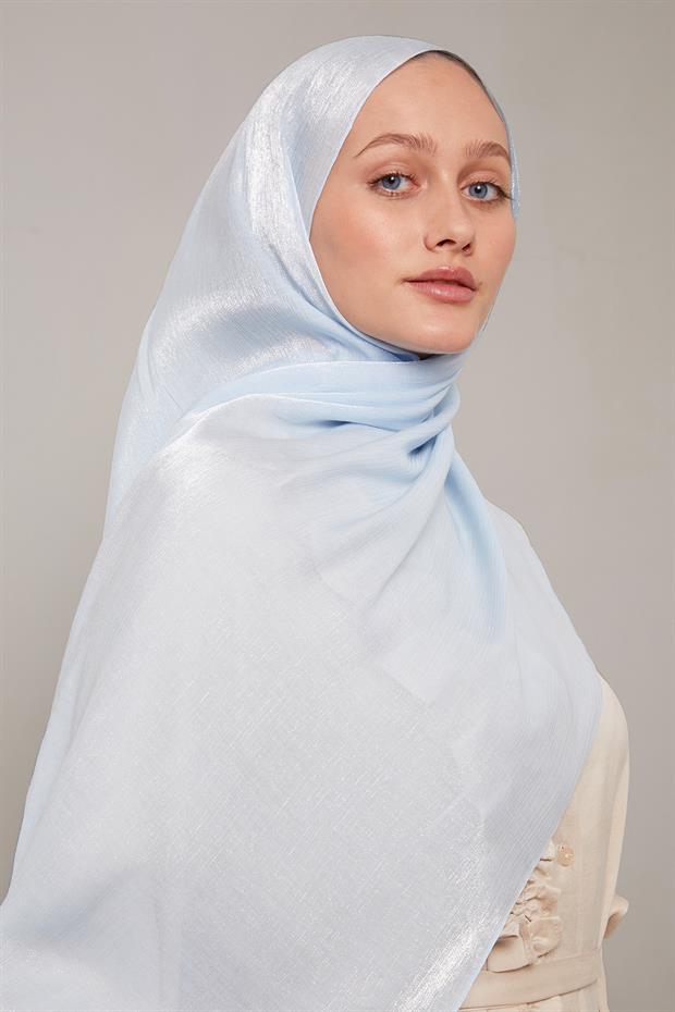 Mavi Kristal Abiye Şal