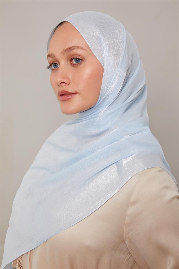 Mavi Kristal Abiye Şal