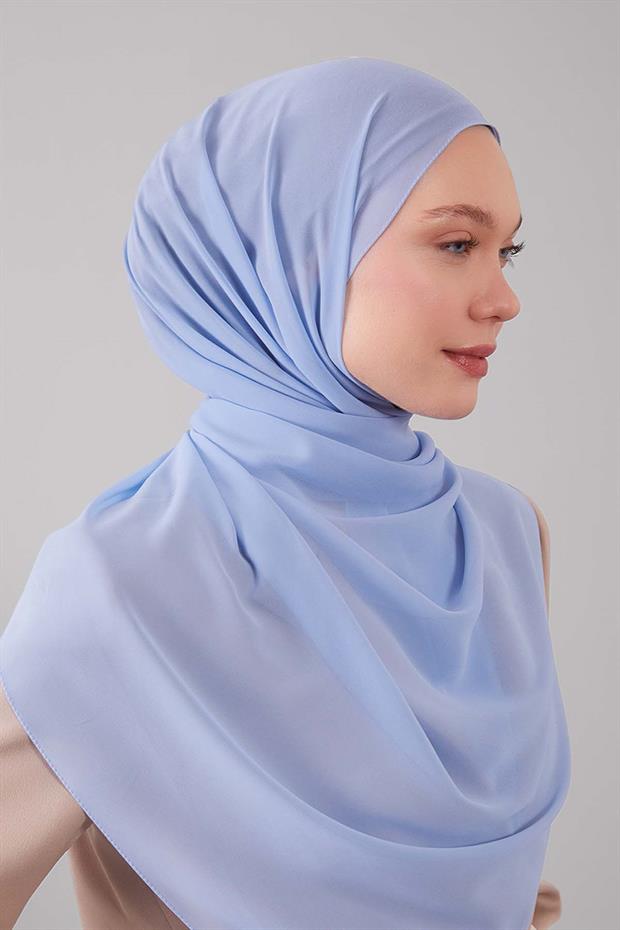 Mavi Lux Şifon Şal